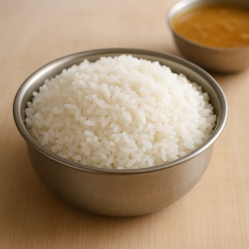 White Rice (Polished) — 1 medium bowl (cooked)